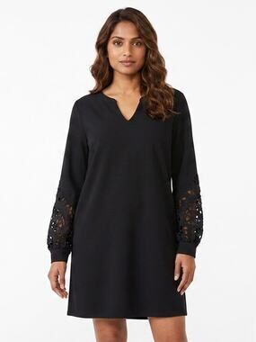HM Black Shift Short Relaxed Fit Dress Women Size 10